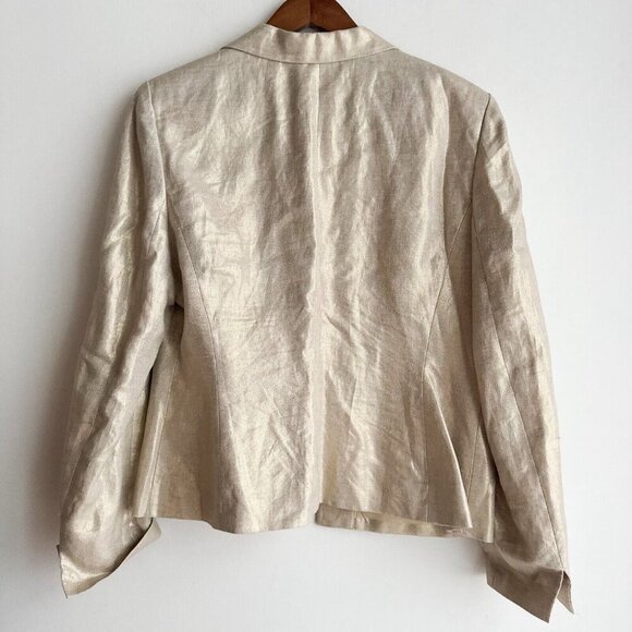 JOnes New York Metallic Linen Blazer M - Picture 7 of 7